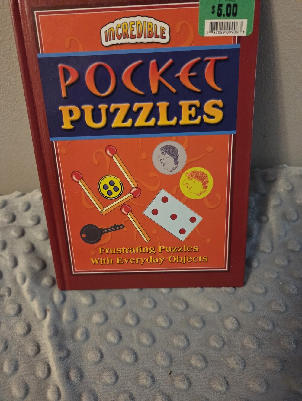 Pocket puzzle fun book tricks with coins matches paperclips & matches